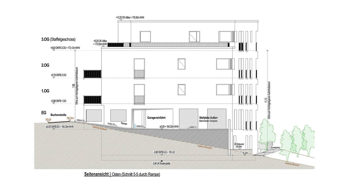 Neubau Mehrfamilienhaus Plan