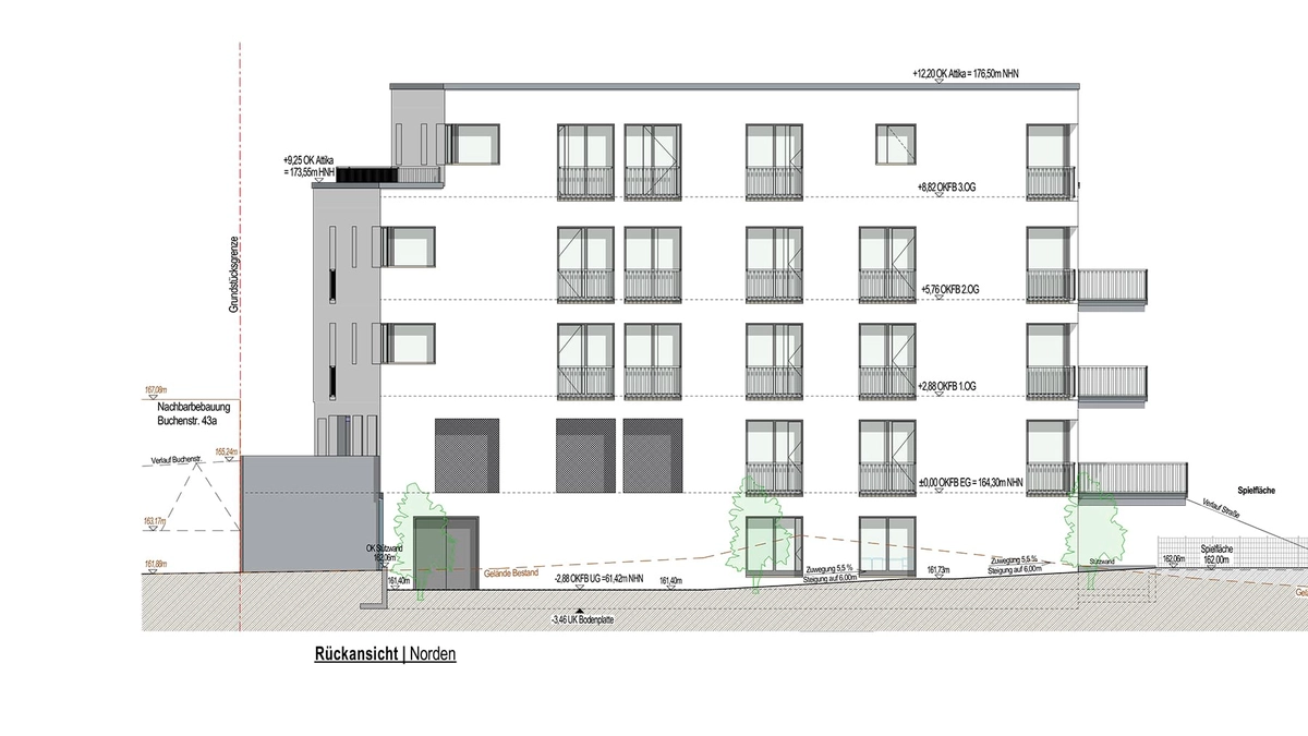 Neubau Mehrfamilienhaus Plan