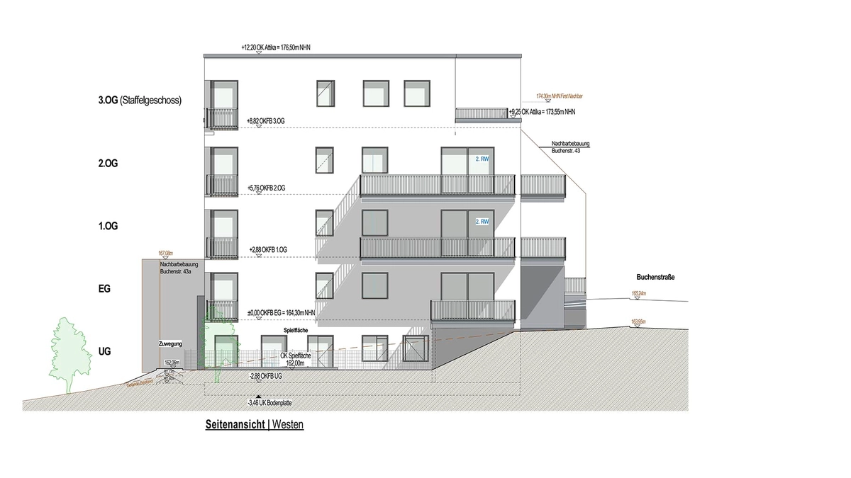 Neubau Mehrfamilienhaus Plan