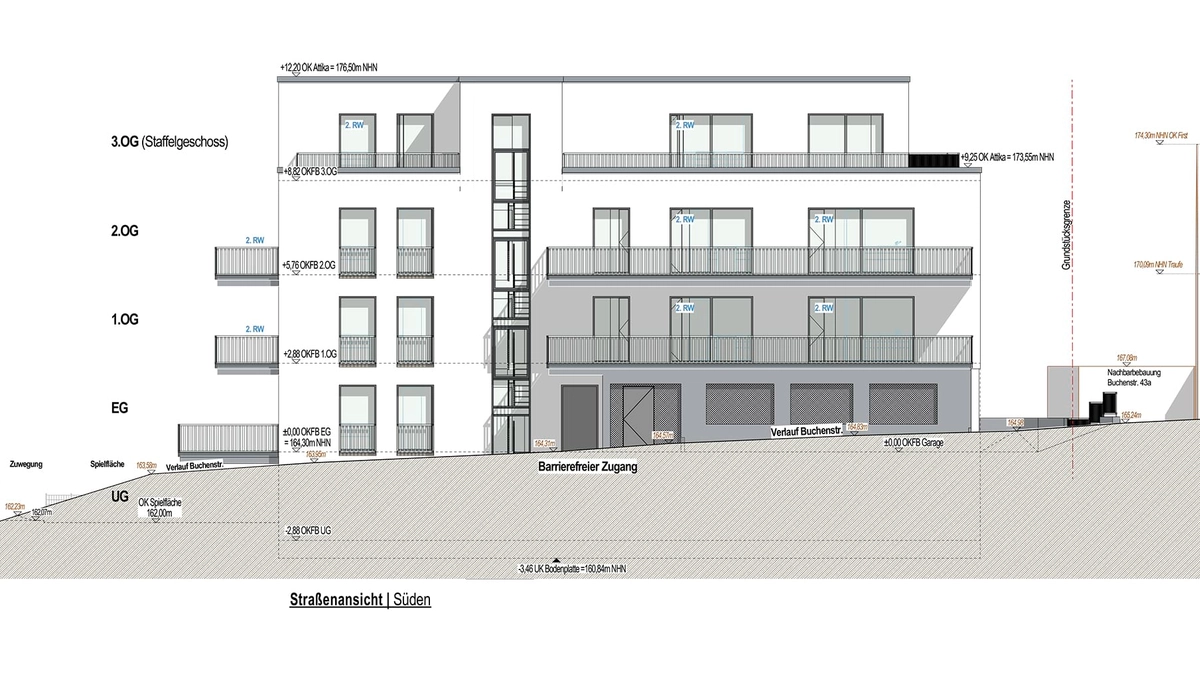 Neubau Mehrfamilienhaus Plan
