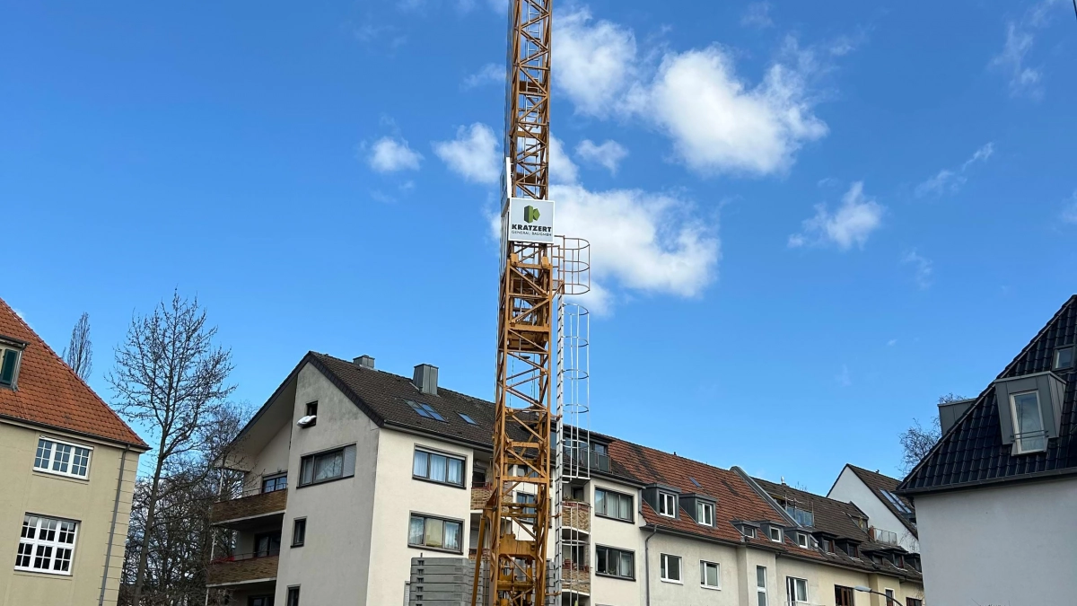 Neubau eines Mehrfamilienhauses Baustelle