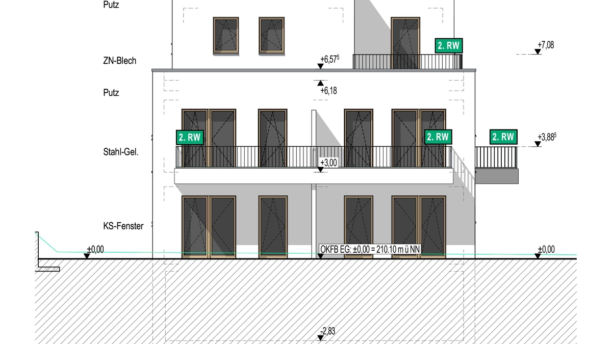 Neubau Mehrfamilienhaus Plan