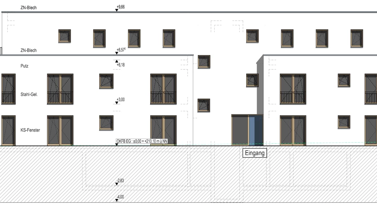 Neubau Mehrfamilienhaus Plan