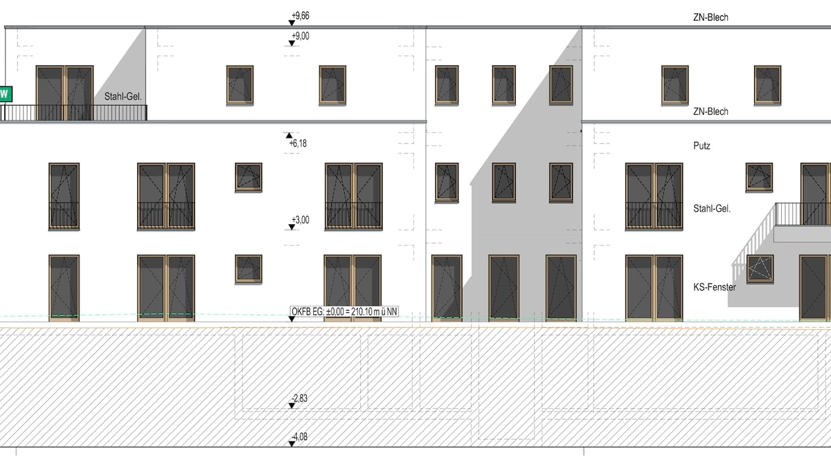 Neubau Mehrfamilienhaus Plan