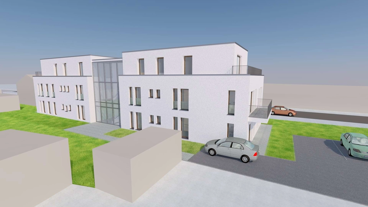 Neubau Mehrfamilienhaus Rendering