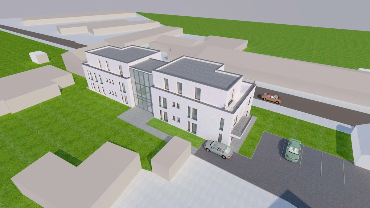 Neubau Mehrfamilienhaus Rendering